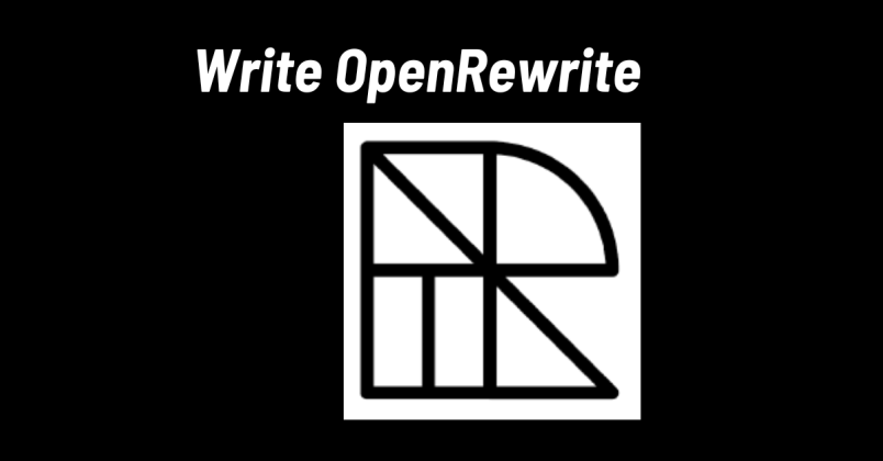 Write OpenRewrite Blog